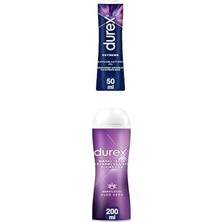 Zemira Durex Extreme Jel + Play Kayganlaştırıcı & Masaj Jeli, Aloe Vera, 50 ml + 200 Ml, Extreme + Aloe