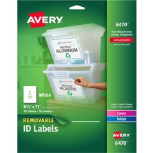 Store Beyaz Çıkarılabilir Çok Amaçlı Etiketler, 20 x 25 Cm, Beyaz, 10'lu Paket (06470)