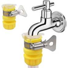 Store Evrensel Musluk Adaptörü, 1/2 Inç, Hızlı Bağlantı, Bahçe Hortumu Için Kauçuk Bağlantı Elemanı, 1 Adet (Sarı - Yeşil Mix Renk)