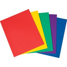 Store Pürüzsüz 2 Cepli Portföy Bağlantı Elemanları ile - 20 x 28 cm - 25'li Paket - Çeşitli Renkler