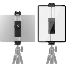 Store iPad Tripod Montaj Adaptörü, Metal Tablet Kelepçesi Cold Shoe, Arca Tip Taban, Nato Arayüz, iPad Mini Air Pro Surface Pro (7,9 Inç Ila 12,9 Inç) Için Tablet Tutucu, PA100