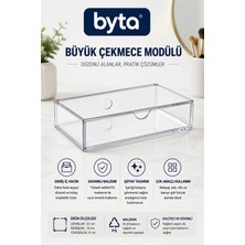 Şeffaf Büyük Çekmece Organizer – Makyaj, Takı, Aksesuar ve Ofis Için Çok Amaçlı Düzenleyici Kutu