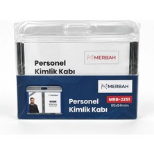 Store Merbah 10'lu Kılıflı Personel Kimlik Kabı - Yatay Yan Model Şeffaf Yaka Kartı Koruyucu (MRB-2251) (10, Mavi, MRB-2251)