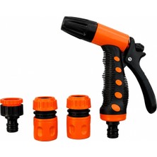Store Kınetex 5'i 1 Arada Sulama Tabancası, 5 Modlu Ayarlanabilir Bahçe Hortumu Başlığı, Ergonomik Tetikli Su Püskürtme Aparatı, Hortum Bağlantı Adaptörlü Bahçe Yıkama ve Sulama Seti