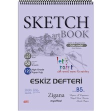 Store Zigana B5 Spiralli Eskiz Defteri - 50 Yp, 120 gr Çizim Bloknotu, Sanat Defteri