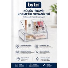 Çekmeceli Şeffaf Akrilik Makyaj ve Kozmetik Organizeri – Çok Bölmeli Masaüstü Düzenleyici ve Saklama Kutusu