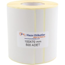 Store Kargo Etiketi Eko Termal Etiket 100MM x 70MM Ruloda 500 Adet 40MM Kuka Çapında Direk Termal Transfer Etiketi