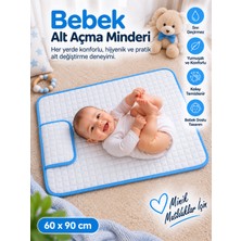 Biva Soft Touch Bebek Alt Açma Minderi 60X90 cm Sabit Yastıklı Sıvı Geçirmez Yenidoğan Alt Değiştirme Örtüsü