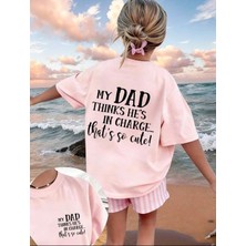 Genosha Dad In Charge Baskılı Çocuk Tshirt Tişört 100% Pamuk