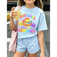 Genosha Glitter Baskılı Çocuk Tshirt Tişört 100% Pamuk