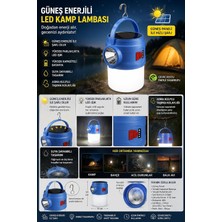 Store Güneş Enerjili LED Kamp Lambası ve El Feneri, Asma Kulplu