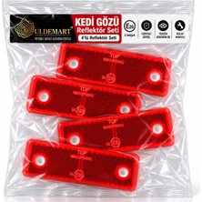 Uldemart 4'Lü Reflektör Seti - WAS Kedi Gözü Reflektör 96 x 42 mm