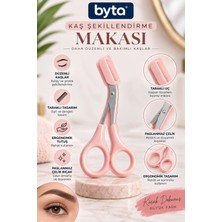 Taraklı Kaş Şekillendirme Makası – Paslanmaz Çelik Bıçaklı, Ergonomik Tutma Saplı Kaş Kesme ve Düzeltme Makası - Kozmetik