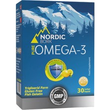 Swiss Bork Pure Omega-3 30 Softjel – Yüksek Emilimli Balık Yağı, EPA & DHA İçeren Takviye Edici Gıda
