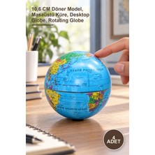 Yenilig 4 Adet Masa Üstü Dönen Dünya Küre – 10,6 cm Döner Model, Masaüstü Küre, Desktop Globe, Rotating Globe
