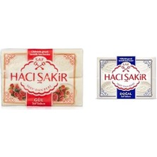 Zemira Hacı Şakir Gül Kalıp Sabun (4 Adet) Hacı Şakir Doğal Geleneksel Beyaz Sabun (4 Adet)