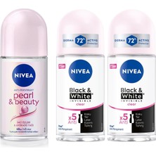 Zemira Nivea Kadın Roll On Deodorant Pearl & Beauty 48 Saat Anti-Perspirant Koruma (50 Ml) + Nivea Kadın R