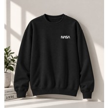 Belirtilmemiş Unisex Nasa Baskılı Penye Sweatshirt