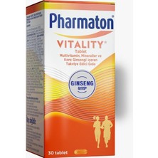 Pharmaton Vitality 30 Tablet - Ginseng G115, Multivitamin ve Mineraller 8683060010190