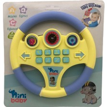 Zemira Oyuncak Nini Baby Direksiyon Eğitici Sesli Müzikli 21 * 21 cm 8 Tuşlu Oyuncak Direksiyon Sari