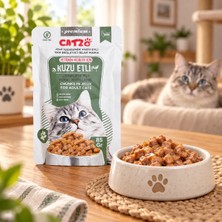 CATZO Premium+ Kuzu Etli Yetişkin Kedi Yaş Mama 85 Gr x 12 Adet Jöleli Tahılsız Kedi Maması