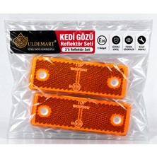 Uldemart 2"Li Reflektör Seti – WAS Kedi Gözü Reflektör 96 x 42 mm