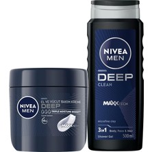 Zemira Nivea Men Erkek El Vücut Bakım Kremi Deep Impact 400ML, Nemlendirici Nivea Men Deep Dimension