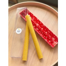 Candle Bee Design Balmumu Kutulu 2'li Şamdan Mum Seti