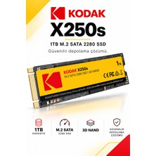 Kodak X250S 1tb M.2 Sata 2280 SSD 520 Mb/s Okuma 500 Mb/s Yazma Hızlı SSD
