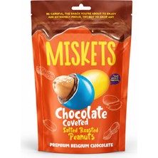 Miskets Tuzlu Yer Fıstıklı Sütlü Çikolata Kaplamalı Renkli Draje 120 gr