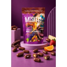 Sütlü Çikolata Kaplı Karışık Meyve Aromalı Licorice 120 gr – Çilek, Elma, Portakal x 6 Adet