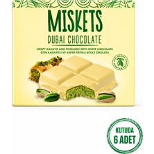 Miskets Beyaz Çikolatalı Dubai Çikolatası 100 gr x 6 Adet