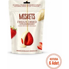 Beyaz Çikolata Kaplamalı Çilek 80 gr x 6 Adet