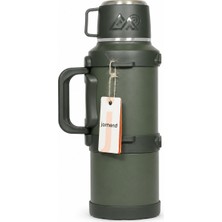 Jarmend 4 Litre Bardaklı Çay Süzgeçli Kamp Termosu Sıcak Soğuk Tutucu Piknik Termosu