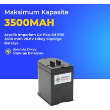 Ümit Maker Arçelik Imperium Go Plus Sd 9161 3500 Mah 28.8V Dikey Süpürge Batarya