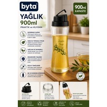 900 ml Akıtmaz Yağlık Zeytinyağı Şişesi Damlatmaz Akıtma Kontrollü Şeffaf Bpa Içermez Yeşil Veya Siyah Kapak Gönderilir
