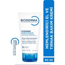 Bioderma Atoderm Hand Cream Kuru Ciltler Nemlendirici, Besleyici El,Tırnak Kremi Shea Yağı, Gliserin 50 ml