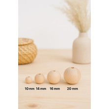 Taha Hamak 50 Adet 14MM Ham Ahşap Boncuk