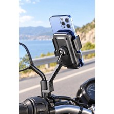 Yenilig 10 Adet 360° Dikiz Aynası Telefon Tutucu – Bisiklet Motosiklet Scooter Için Ayarlanabilir Tutucu Esnek Başlıklı Sert Plastik Gövde Silikon Ped Phone Holder