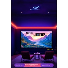 Maison Luré Projeksiyon Perdesi 100X150, Statik Kağıt Yapıştırıcı Gerektirmez