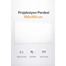 Maison Luré Projeksiyon Perdesi Yüksek Çözünürlük Duvar Tipi 100X150 cm