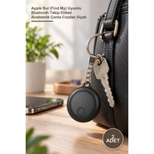 Yenilig Itag Gps Takip Cihazı – Apple Bul (Find My) Uyumlu, Bluetooth Tracker, Anahtarlık Etiketi, Siyah Yuvarlak Tasarım
