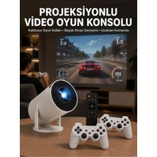 Maison Luré Projeksiyon Perdesi Taşınabilir Kablosuz Mini Projeksiyon, Film ve Oyun Keyfi