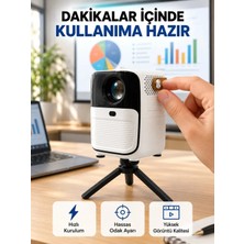 Maison Luré Projeksiyon Perdesi Yüksek Çözünürlüklü Taşınabilir Projektör, 1920X1080 Piksel, Hafif ve Taşınabilir