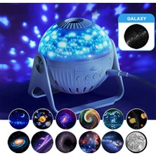 Maison Luré Projeksiyon Perdesi Gökyüzü Projeksiyon Lambası, Abs Malzeme, USB Güç Bağlantısı