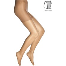 Dore Kadın Büyük Beden Burnu Şeffaf Fit 15 Külotlu Çorap - Bronz