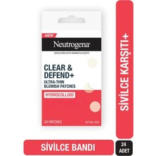 Neutrogena Clear & Defend+ Ultra Thin Blemish Patch Akne ve Sivilce Bandı (24 Adet)