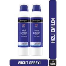 Neutrogena Deep Moisture Ekspres Vücut Spreyi Kuru Ciltler İçin 200 ml x2 48 Saat Etkili