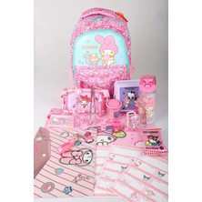 Maison Luré Kalem Kutusu Renkli Melo Pink Kırtasiye ve Kalem Çantası Seti, Okul ve Beslenme Için