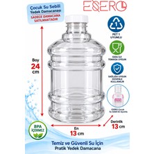 Esero Su Sebili Yedek Damacana Bidonu Çocuk Sebili Uyumlu Pet 1 Şeffaf 13X13X24 cm